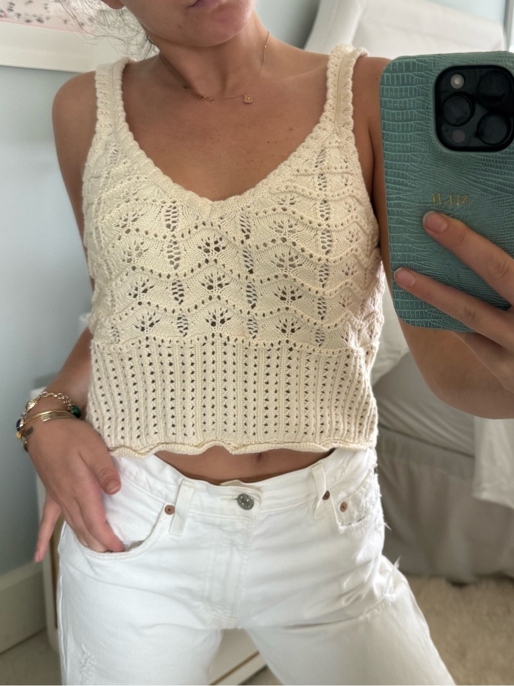 Veronica Beard Crochet top